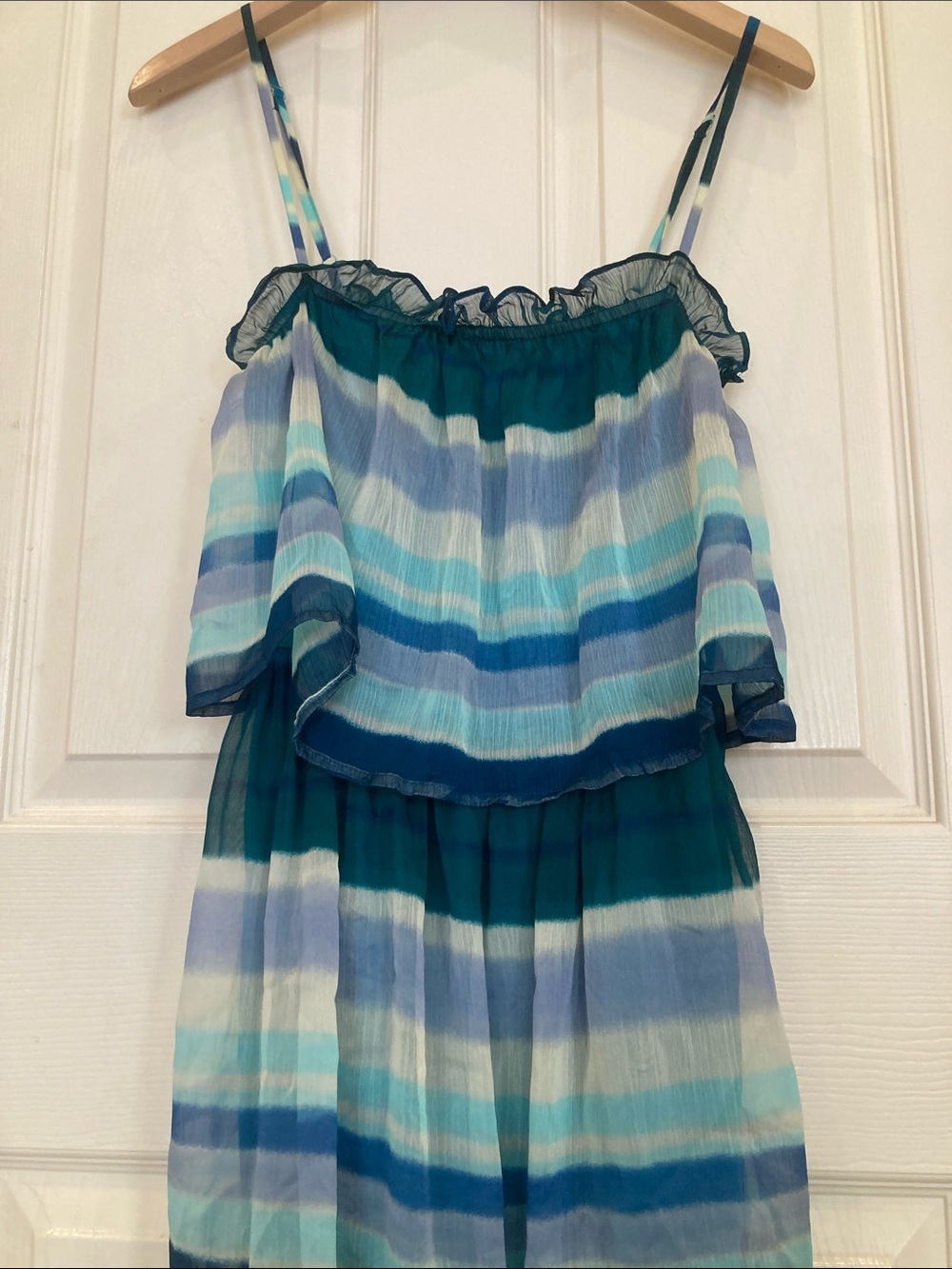 Collective Concepts Teal Layered Strap Dress Mermaidcore Women's Dress - Picture 8 of 10